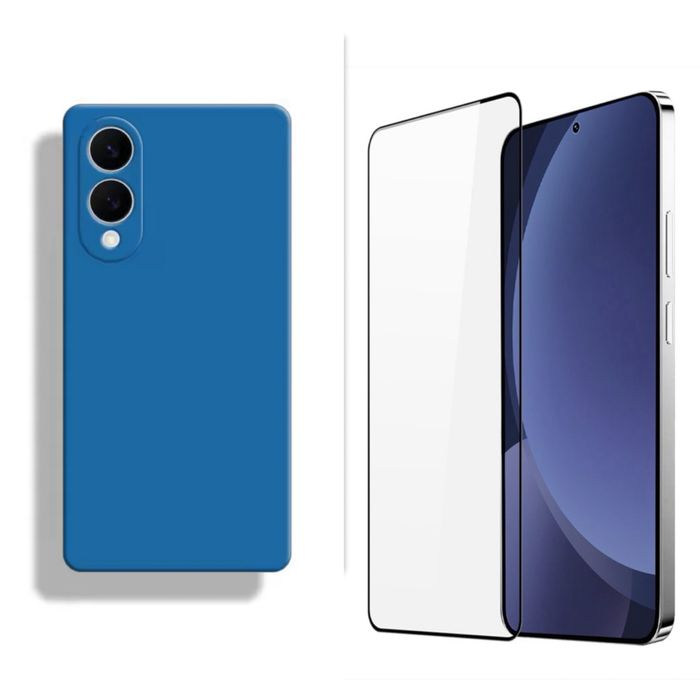 Samsung S25 EDGE - Husa Silicon Alcantara Inside + Folie Sticla