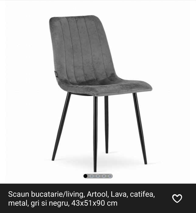 Scaune living/bucătărie catifea