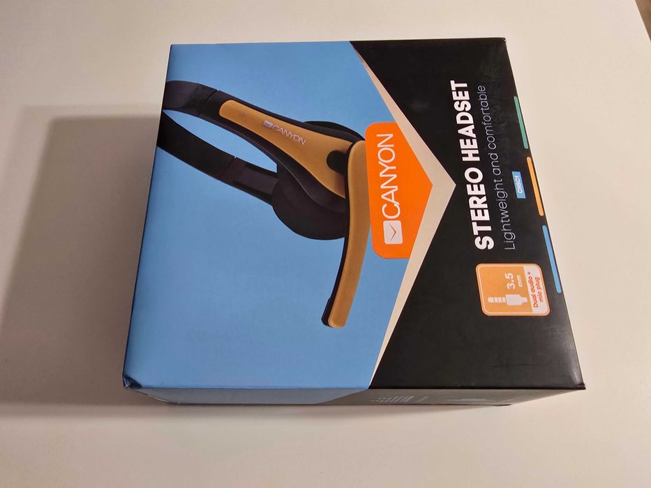 Casti audio On-Ear cu microfon Canyon CNS-CHSC1BR, Negru/Rosu, sigilat