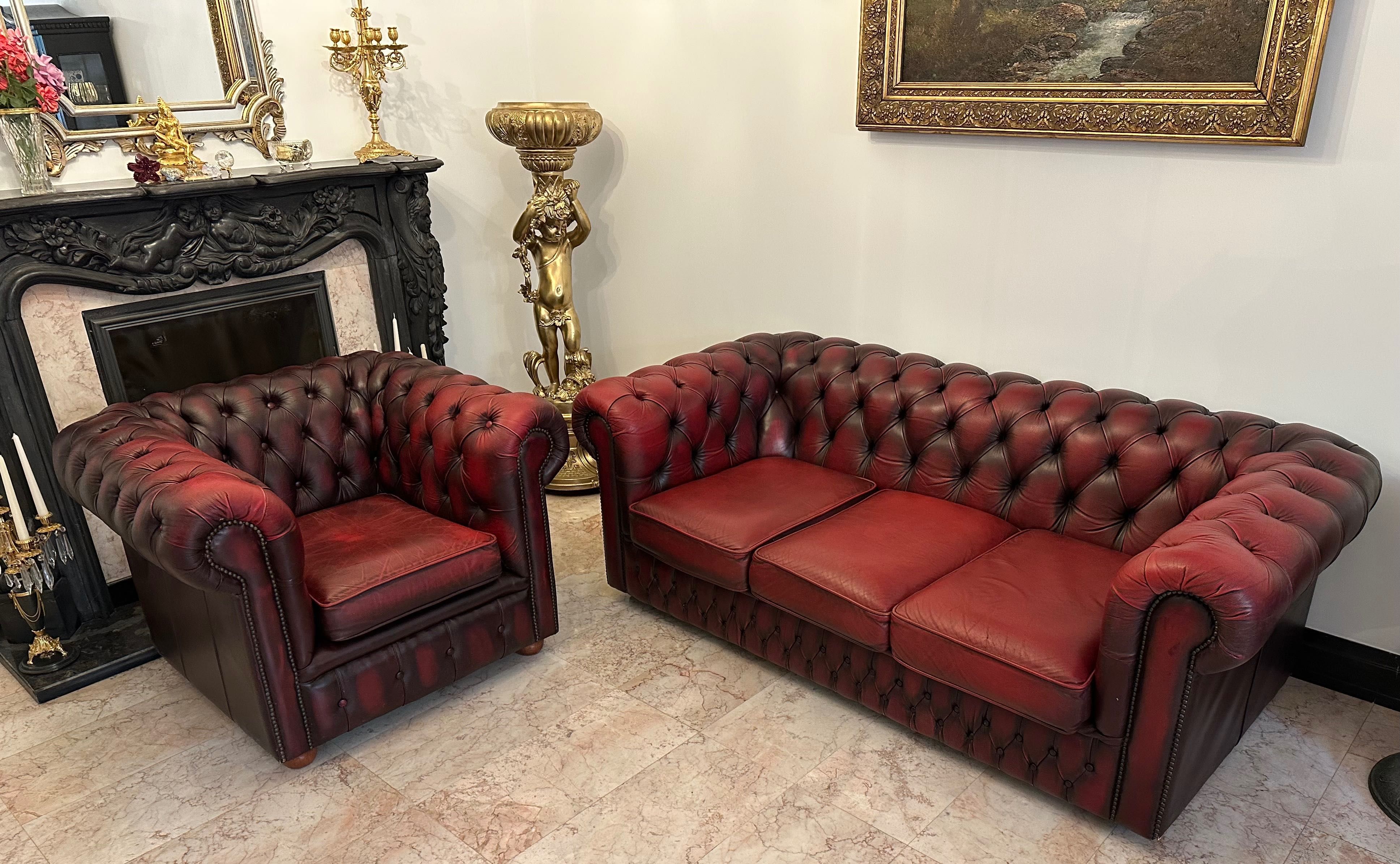 Chesterfield Комплект диван и фотьойл