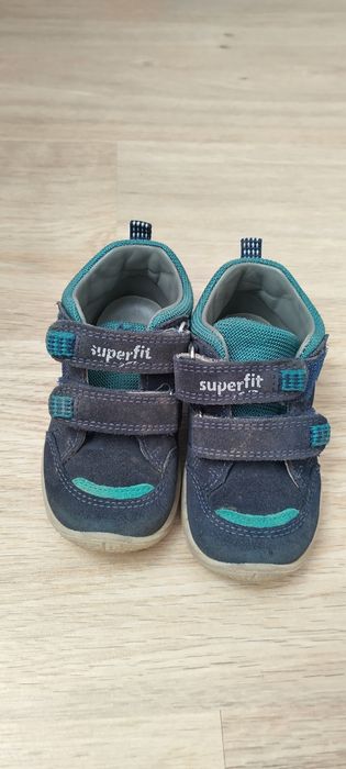 Ghete copii, Superfit, măsură 21, piele întoarsă albastra