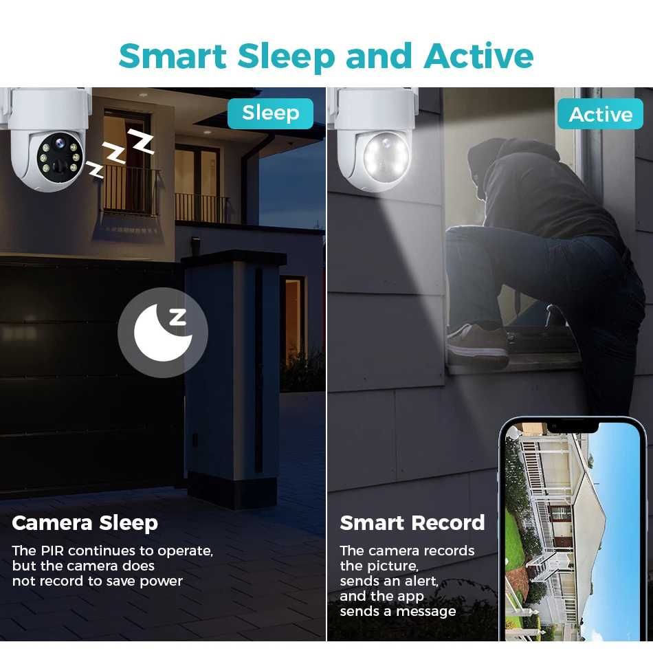 Соларна камера STELS SL30, IP Wi-Fi, 4MP, PTZ, нощно виждане