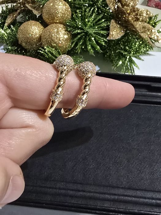 Cercei placati cu aur 14 karate