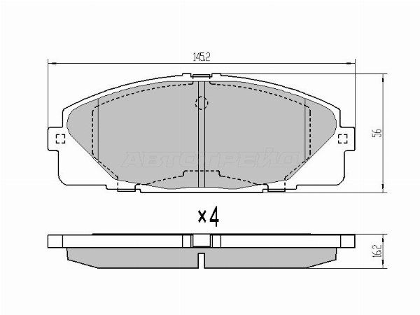 Колодки тормозные передние Новые Toyota Hiace