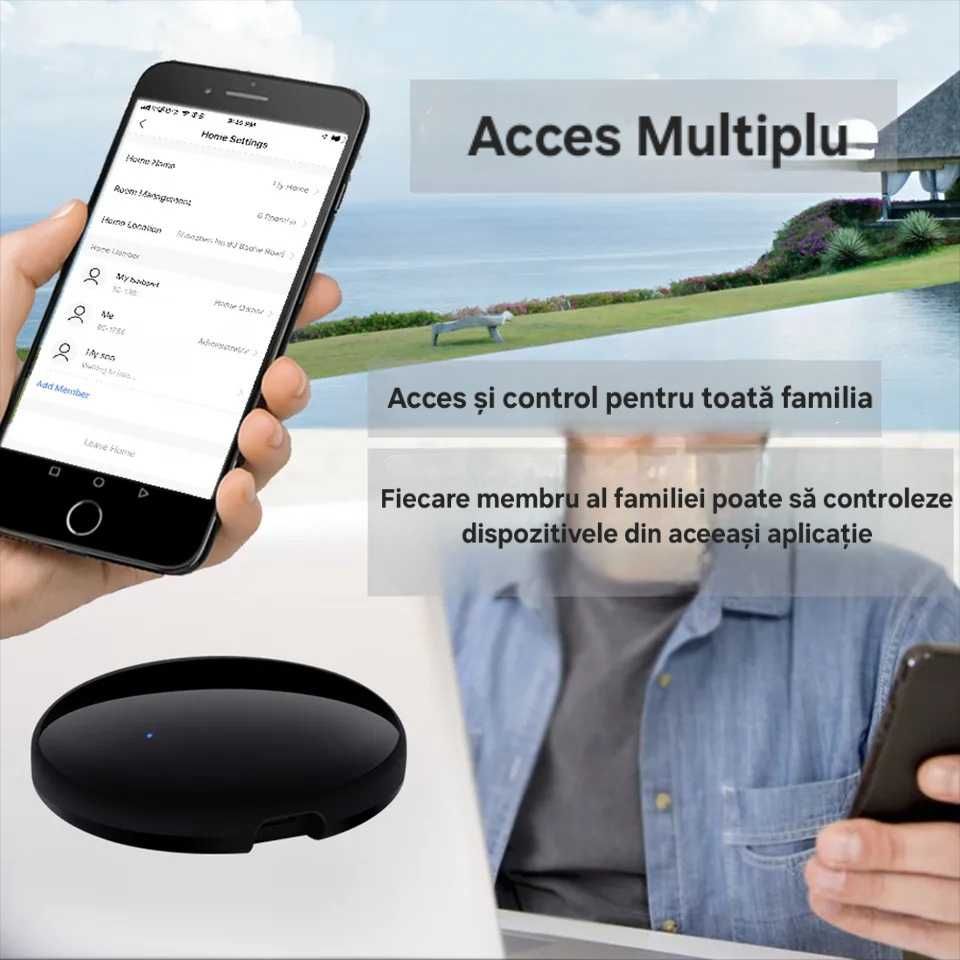 Telecomanda Smart Universala Wireless, IR, Automatizare Alexa/Google