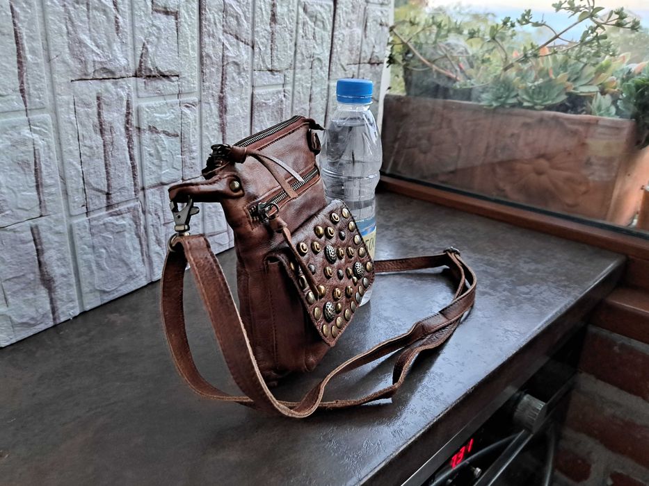 дамска чанта,малка кожена чантичка,протмоне-естествена кожа