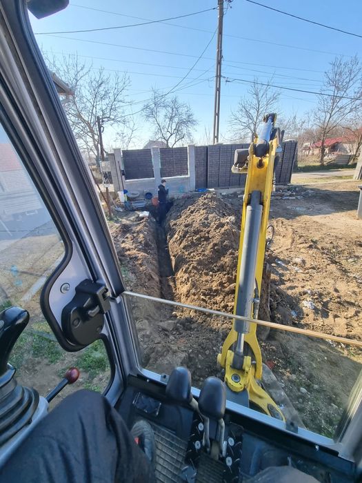 Inchiriez miniexcavator excavator, sapaturi, fose, canalizari