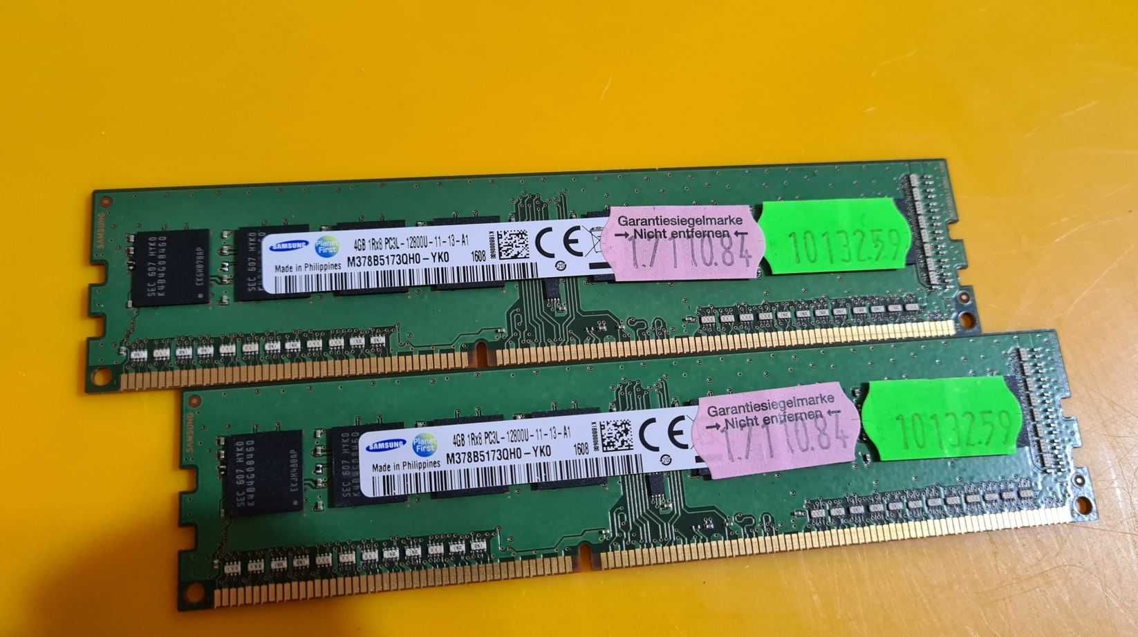 Kit 8GB DDR3 Desktop,2x4GB,Samsung,PC3L,1600Mhz,CL11,Single Sided