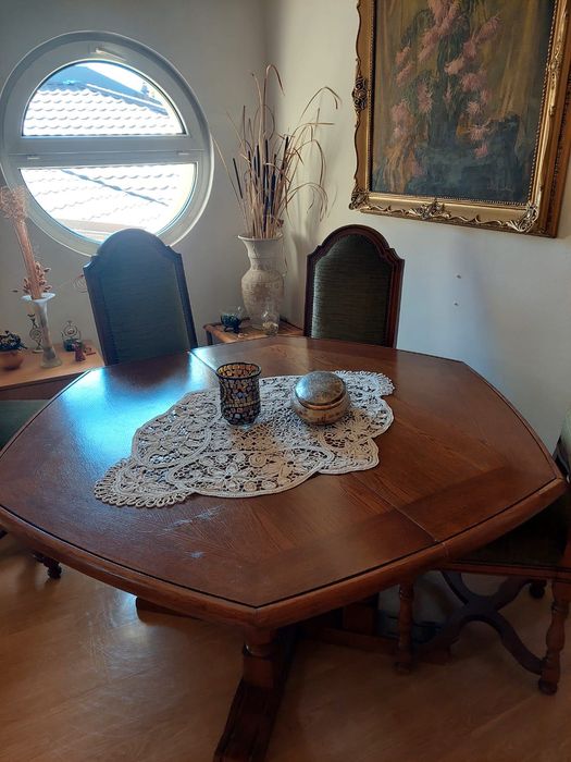 Set Masă 6 scaune Lemn masiv