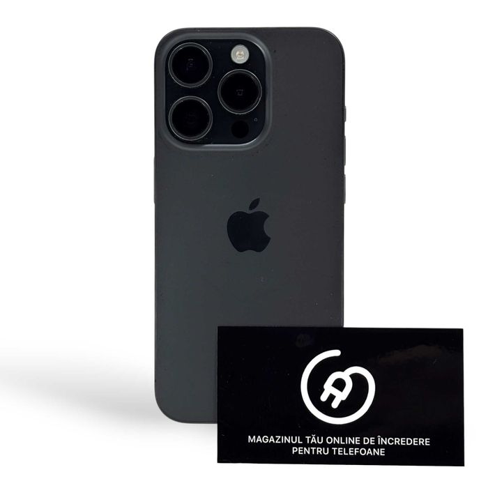 iPhone 15 Pro 100% 128Gb Black Titanium Excelentă