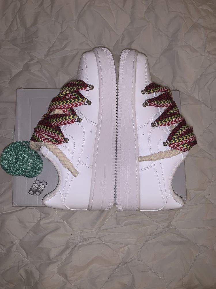 Nike air force 1 custom made rope lace lanvin