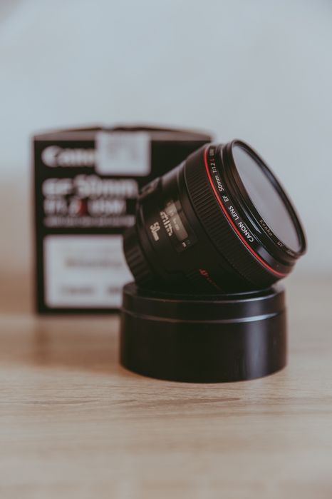 Canon EF 50mm f1.2L USM full box + filtru UV + filtru ND