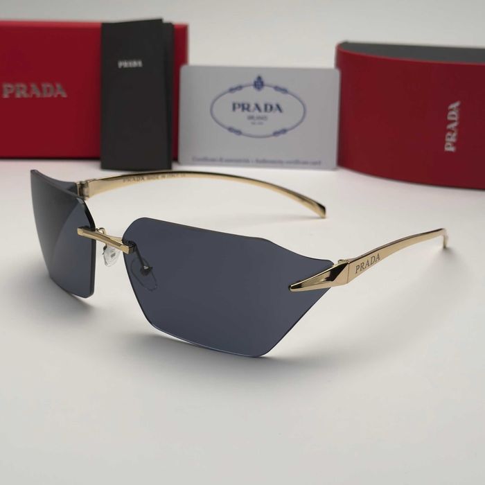 Слънчеви очила Prada Rimless нови, черно и кафяво Без рамка UV400 CE