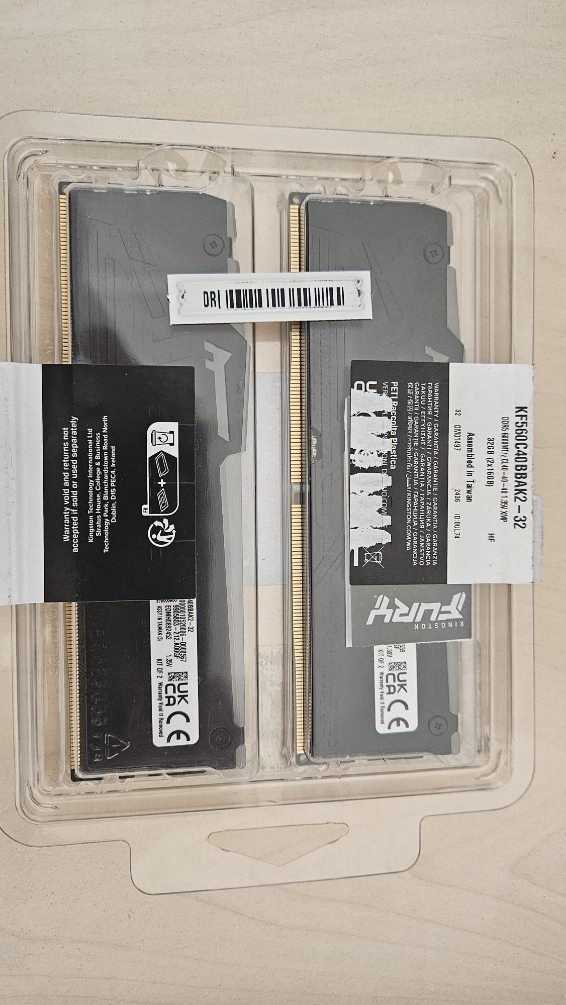 Оперативная память DDR-5 DIMM 32 GB 6000 MHz Kingston