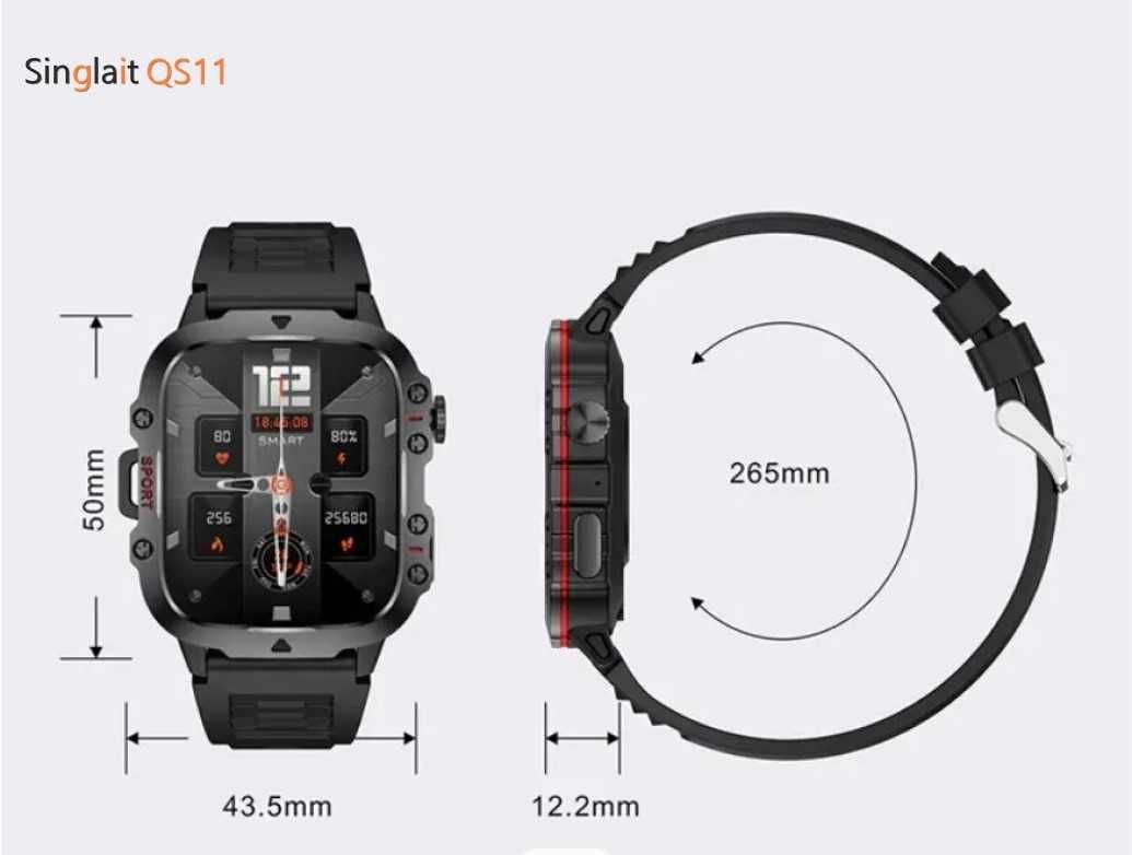Ceas smartwatch Singlait SQ11, Nou, Garantie 24luni, apel, notificari