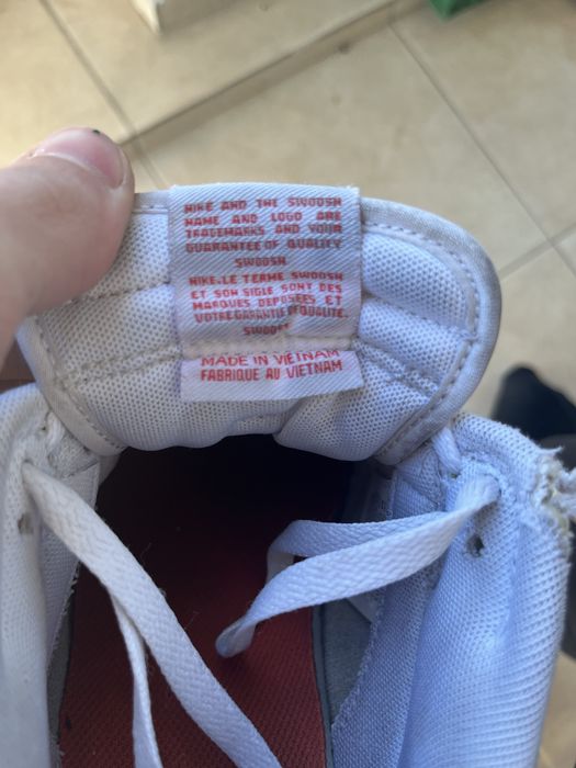 Nike dunk low white x orange