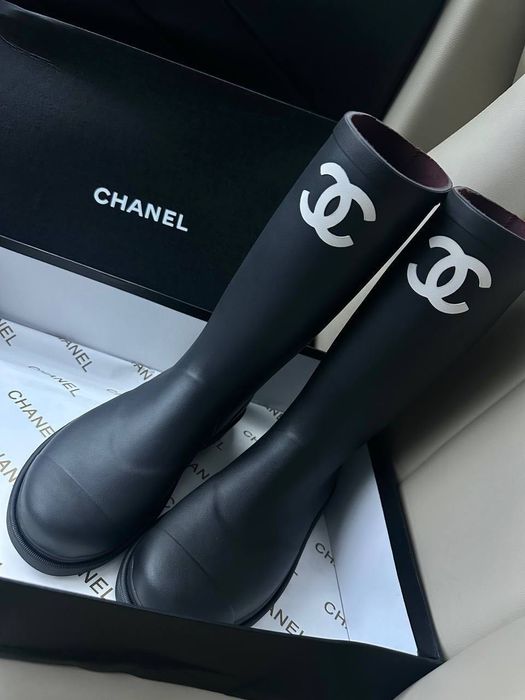Cizme Chanel din cauciuc