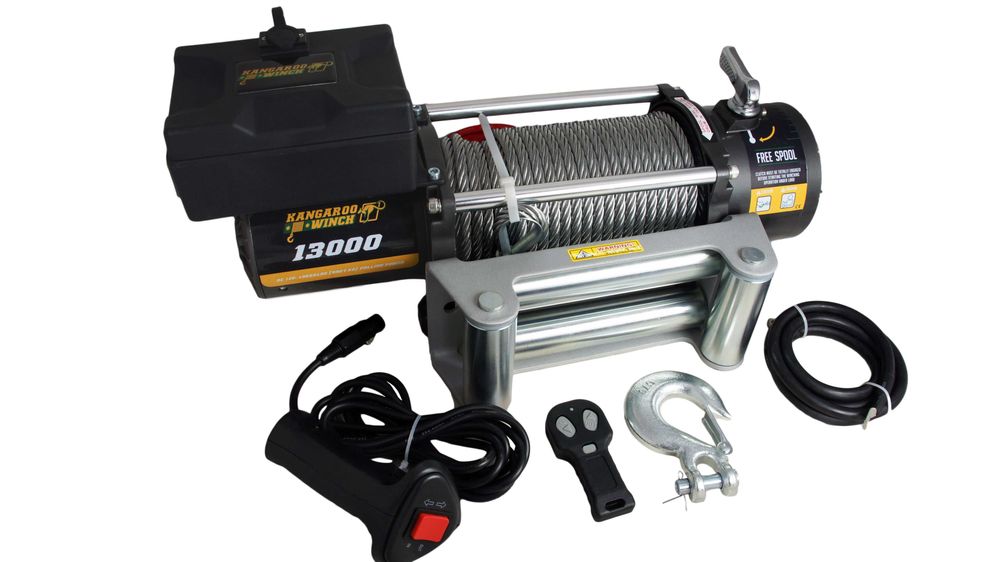 Лебедка KangarooWinch K13000 12V (PowerWinch) за пътна помощ (джип)