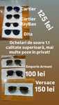 Vând ochelari de soare Calitate Premium!