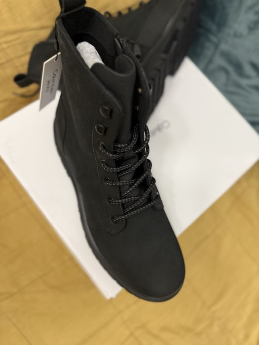 Calvin Klein Jeans ghete joase piele neagra marimea 43 noi originale