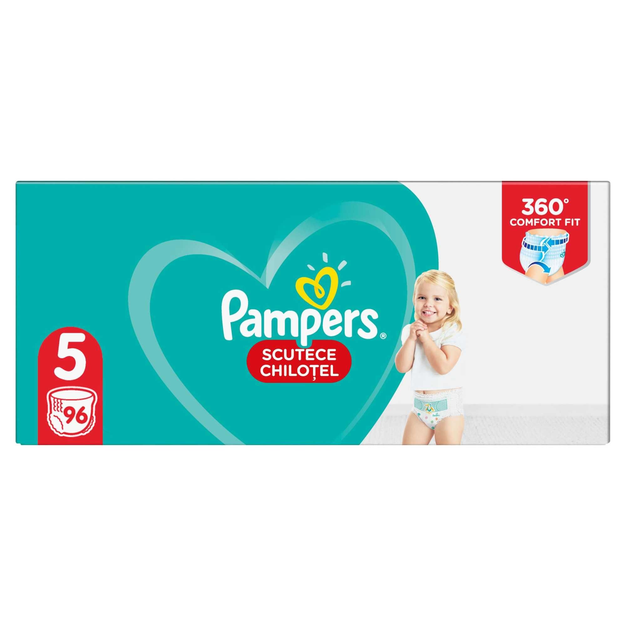 Scutece Chilotei Pampers Pants 360°, numarul 5, BAX 96 Buc 135 Lei