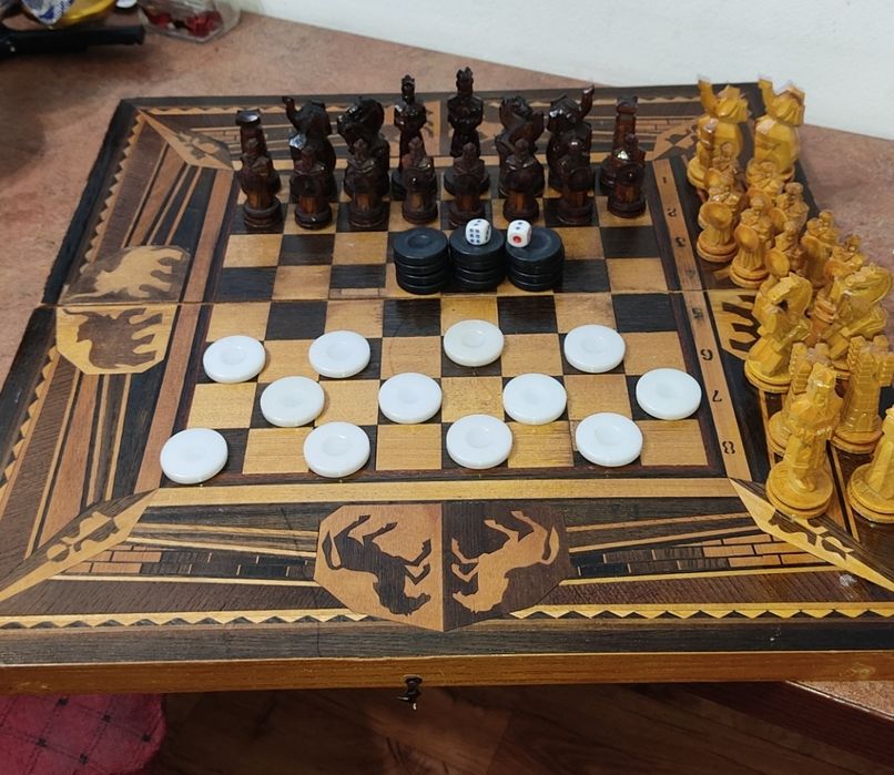 Шахматы СССР ручная работа 3в1