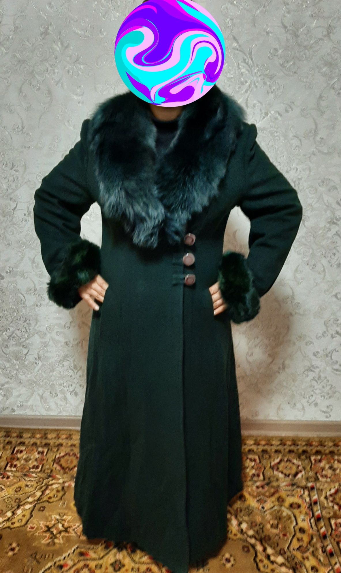 Продам женское пальто из кашемира б/у