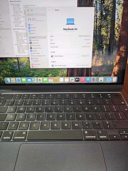 Hope Amanet P5-Laptop Apple Macbook Air 13-M3 , 16 RAM , 256 SSD
