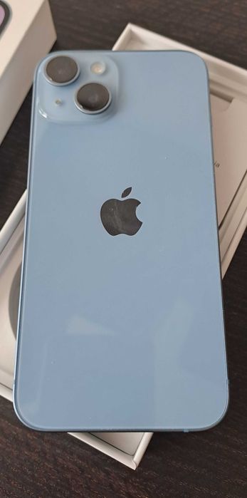iPhone 14, Blue, 256GB, перфектно състояние + бонус аксесоари