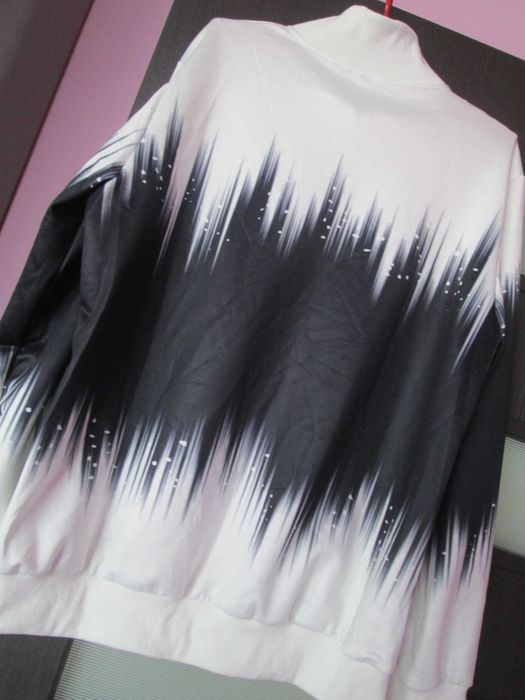 bluza moderna alb/negru L