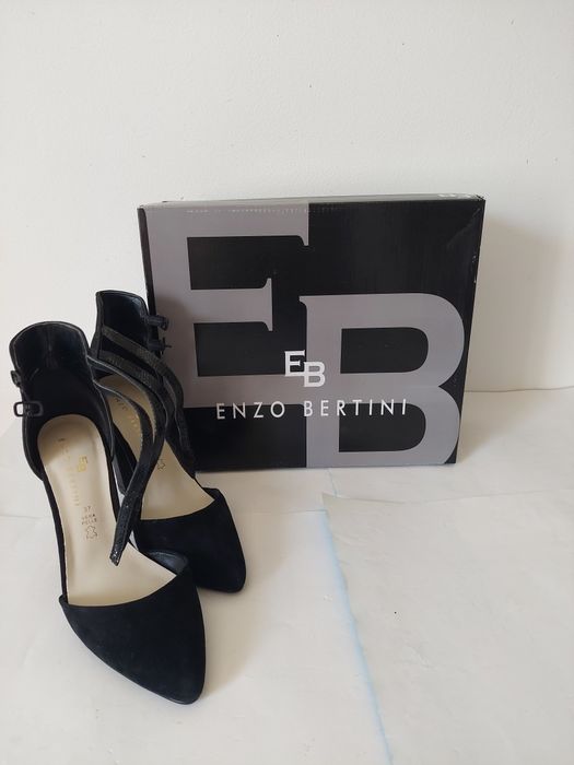 Pantofi dama Enzo Bertini 37 negri din piele naturala