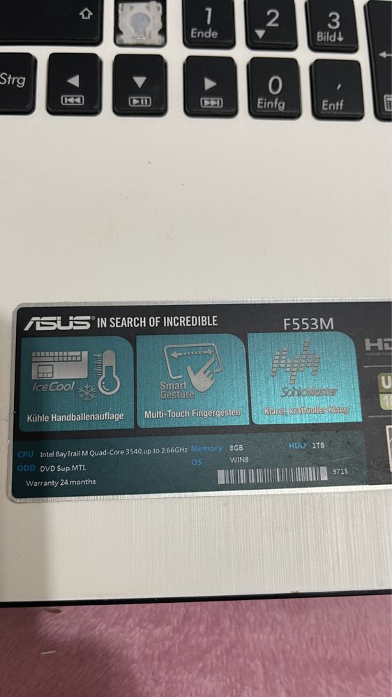 Dezmembrez Laptop Asus F553M