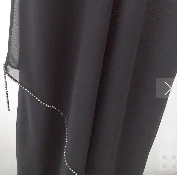 Rochie de seară, neagră din triplu voal