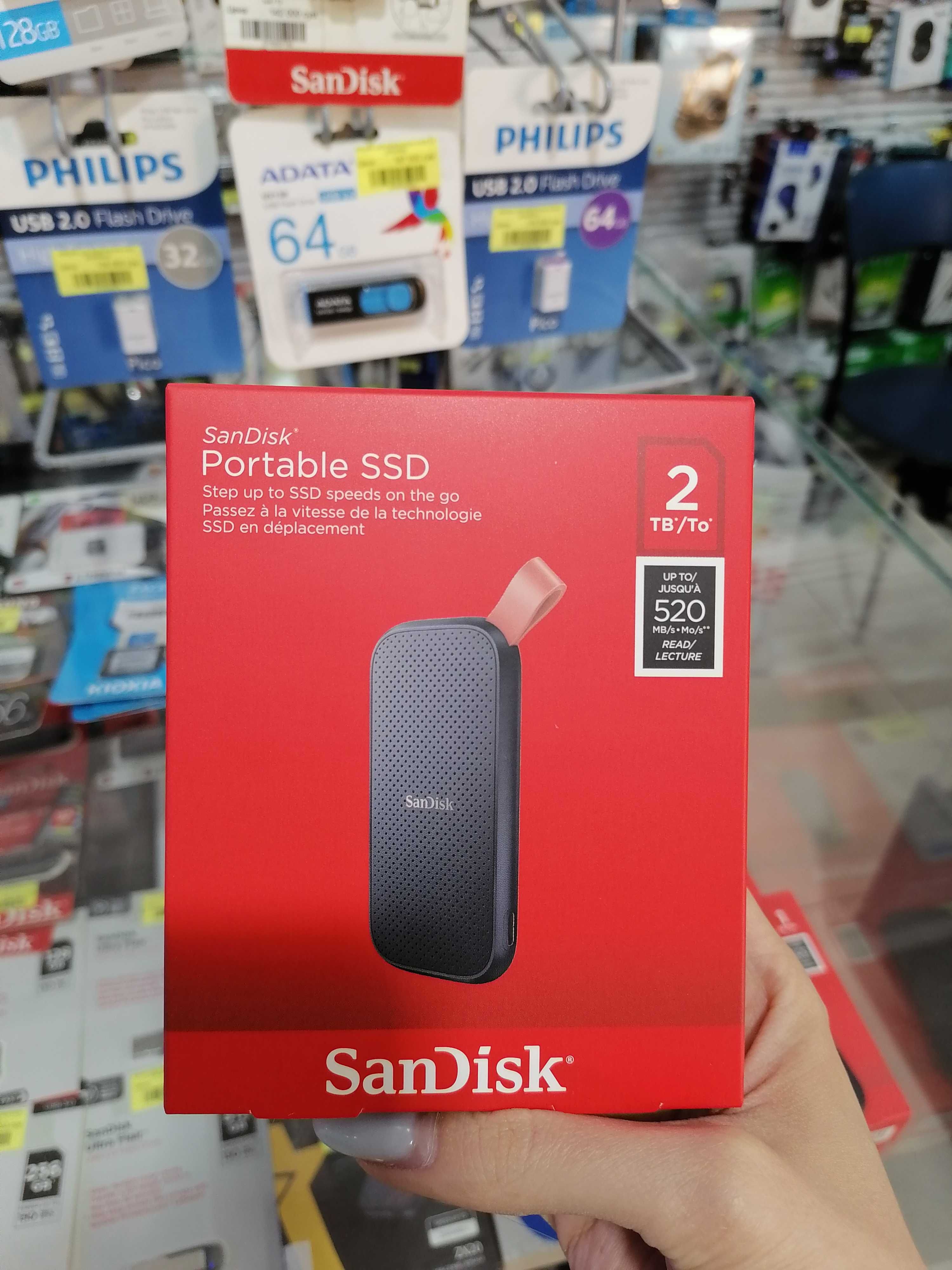 Внешний компактный SSD диск хард SanDisk 2Tb