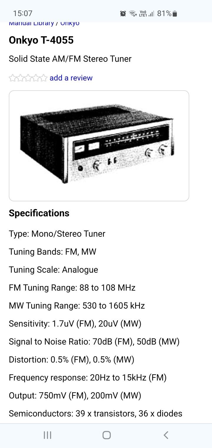 Sistem audio Onkyo: A-7055 & T-7055