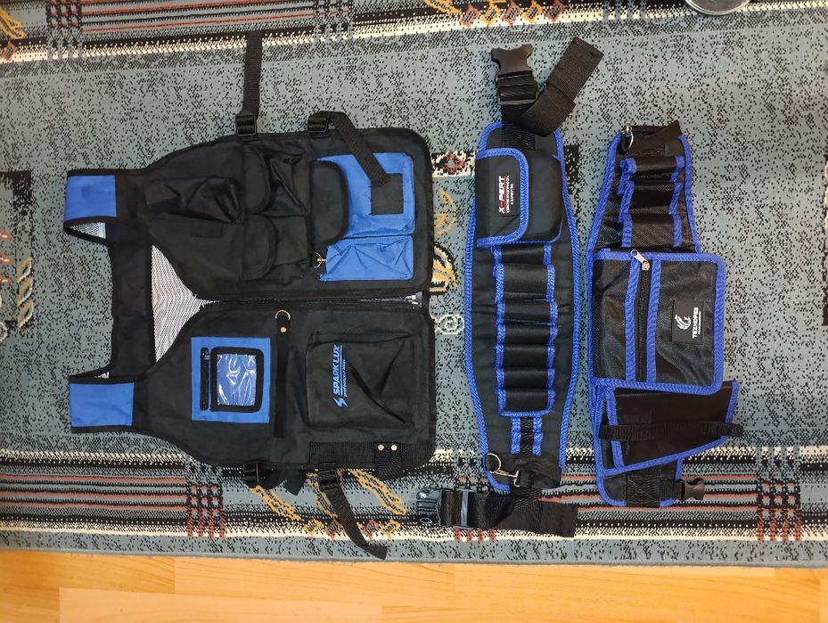 Монтажный желет с сумками на пояс новые