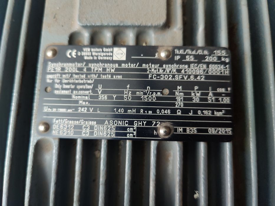 Motor electric trifazat cu talpa și flansa, 30kW, 1500rpm