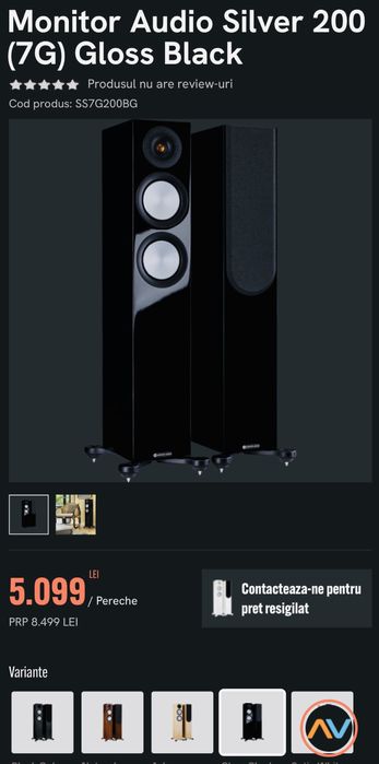 Boxe de podea Monitor Audio Silver 200 7G