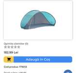 Cort plaja Lidl cu protectie solara