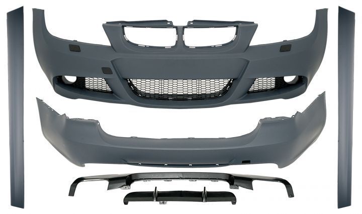 Kit Exterior compatibil cu BMW Seria 3 E90 (2005-2008) M-Technik Design cu Praguri Laterale Tuning