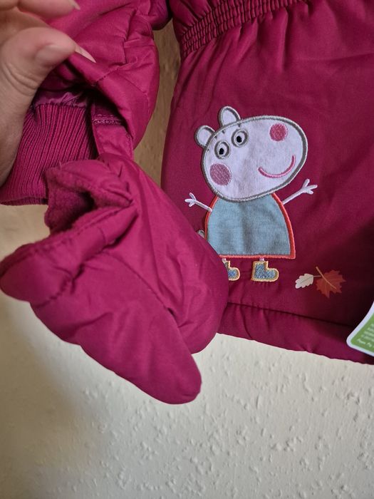 Зимно яке Peppa pig с ръкавички