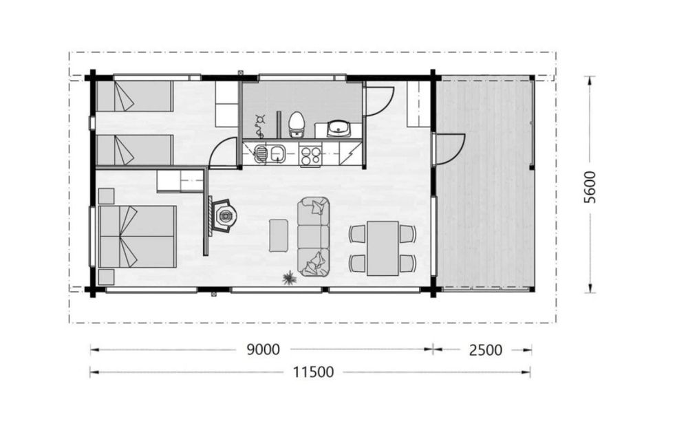 Casa modulara din panouri sandwich Kit casuța din metal