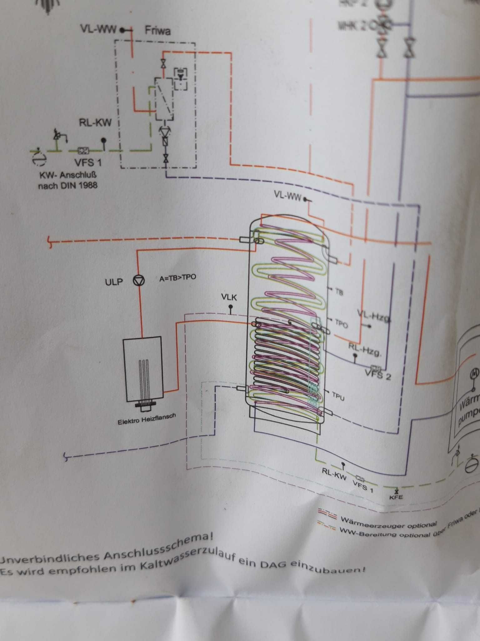 Puffer boiler 800l pompa caldura.