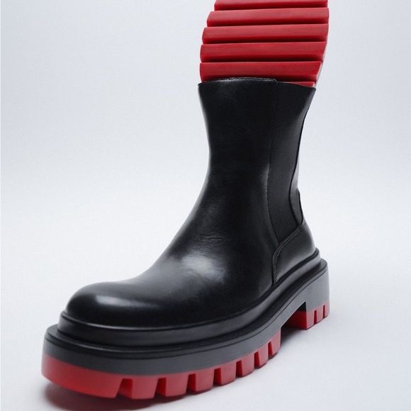 Botine /ghete din piele Zara special edition