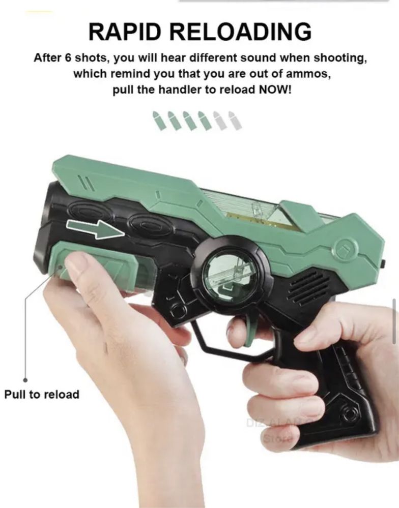 Set doua pistoale laser tag