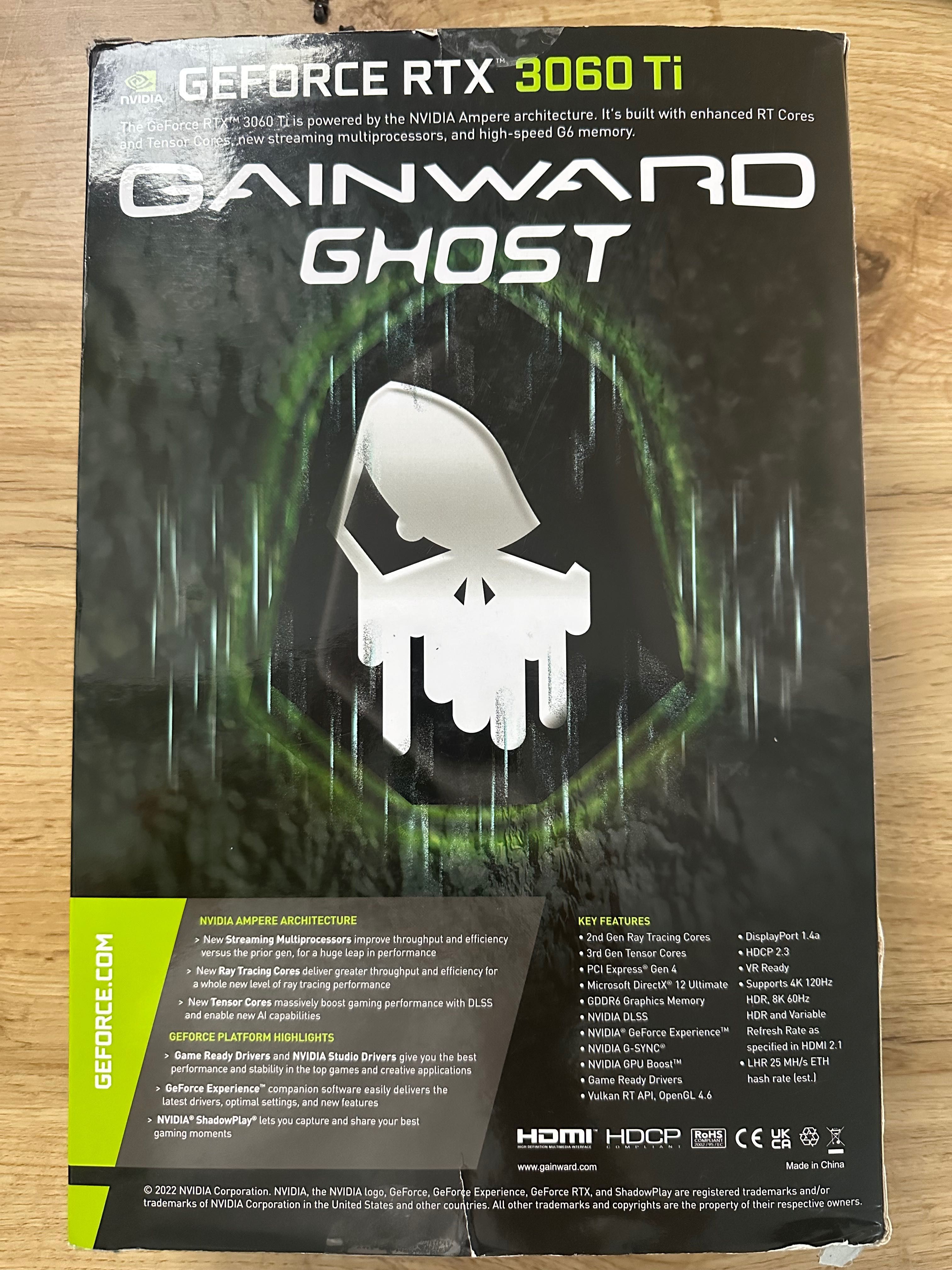 Placa video Gainward RTX 3060Ti Ghost 8GB