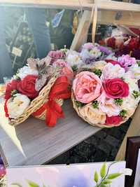 Букет ароматни сапунени рози