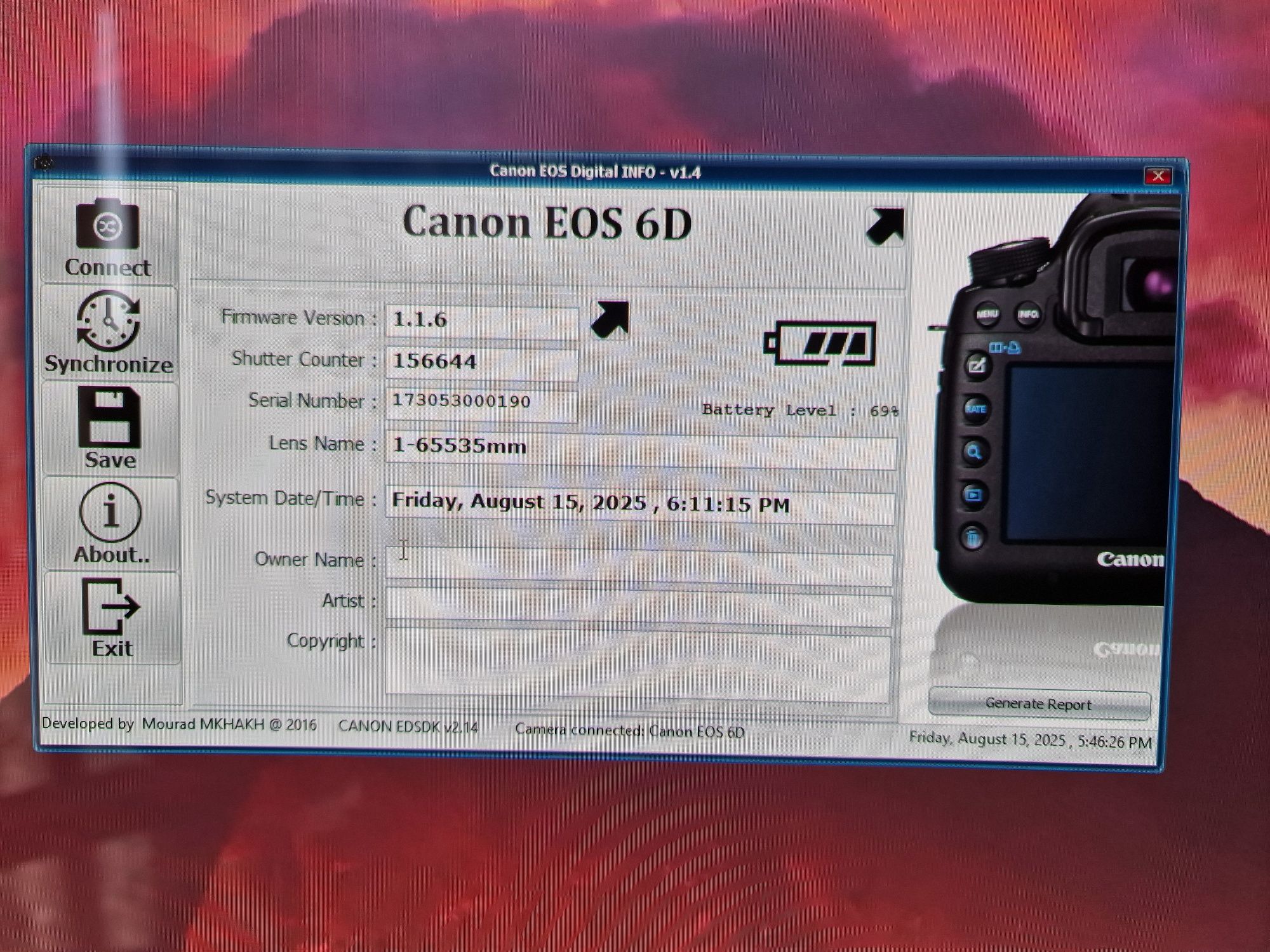 Canon EOS 6D + 50mm 1.8 Pentacon