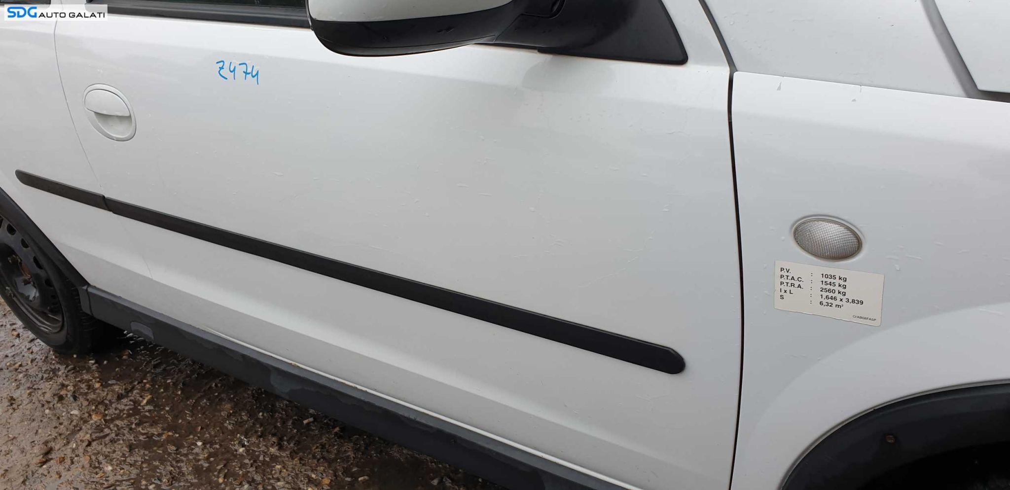 Usa Portiera Dreapta Fata Dezechipata Opel Corsa C Coupe 2 Usi 2000 - 2006 Culoare Z474
