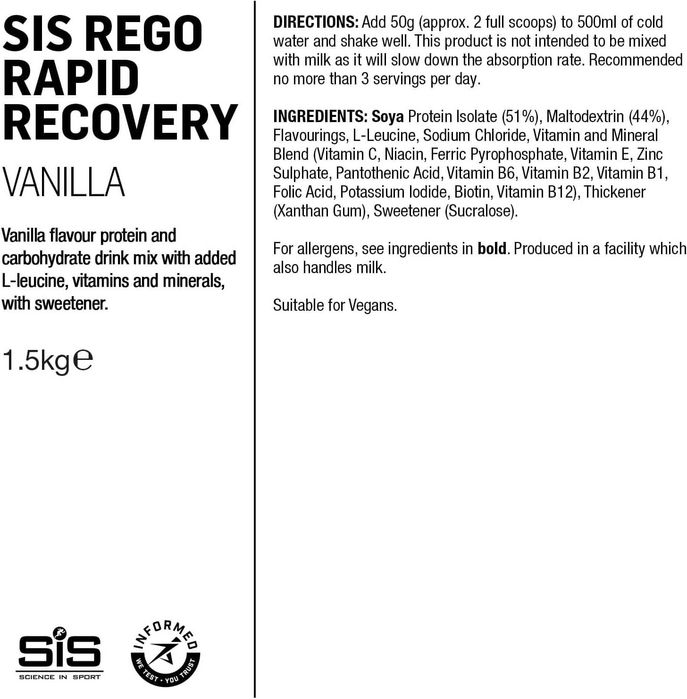 Восстановительный напиток углеводно-белкоый SIS Rego Rapid Recovery!